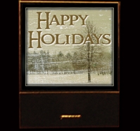 Happy Holidays matchbook 