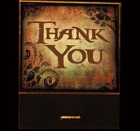 Thank You matchbook 
