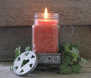 Galvanzied Heart Candle Cap 