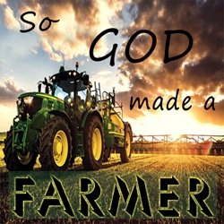God Made a Farmer Green Matchbook 