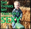 She Thinks My Tractor Green Matchbook 